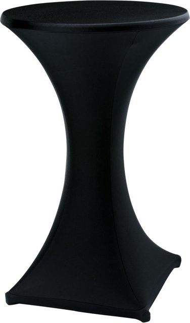 ERWIN M. Stehtischhusse Selm Tischdecke für runde Tische, Schwarz, Durchmesser: 70 cm, Höhe: 110 cm - Bild 1
