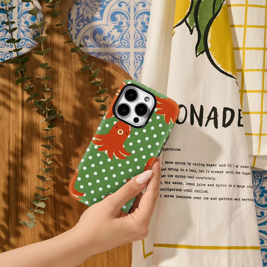 Potdemiel Polka-Dot Octopus Handyhülle mit doppelschichtiger Rückseite für iPhone 17AIR 16 16E 15 14 13 12 11 Pro Max Plus in Multicolour - Bild 4