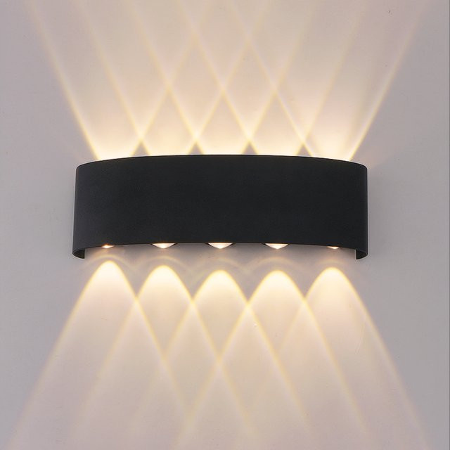 EnwYe Up and Down LED-Wandleuchte in Schwarz für Innen- und Außenbereiche mit warmweißem Licht - Bild 1