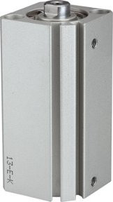 Riegler Kurzhubzylinder ACQ doppeltwirkend in Silber, Kolben-Ø 25 mm, Hub 55 mm, Gewinde M5x0,8 - Bild 1