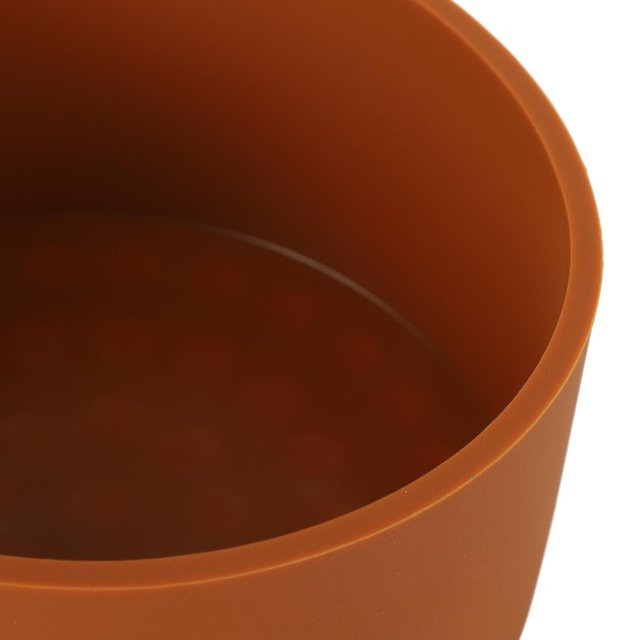 CosyHome Kaffeefilter-Aufbewahrungshalter aus Silikon, staubdichter runder Kaffeefilterspender, braun - Bild 1