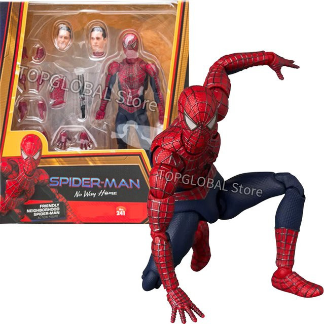 Mafex 241 Spider-Man No Way Home Tobey Maguire Actionfigur von Bandai in Rot - Bild 1