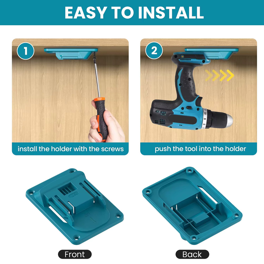 Bohrerhalterung aus robustem ABS-Kunststoff für Makita 18V Li-Ionen-Bohrer, Wandhalterung für deine Werkstatt - Bild 4