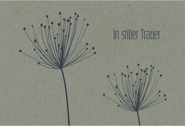 Trauerkarten In stiller Trauer von Butzon und Bercker, 6 Stück, Beige - Bild 1