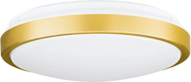Eglo LED-Deckenleuchte Lezuza in Weiß und Messing, Durchmesser: 24,5 cm - Bild 1