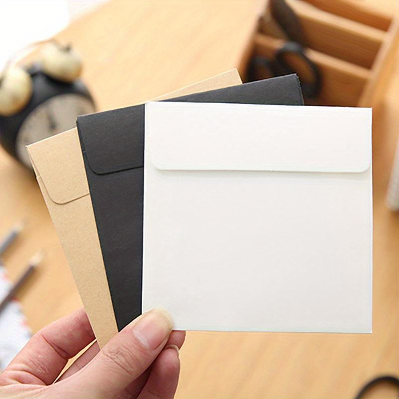 100 Stück Vintage Mini Umschläge aus Kraftpapier in Schwarz für Einladungen und literarische Zwecke - Bild 5