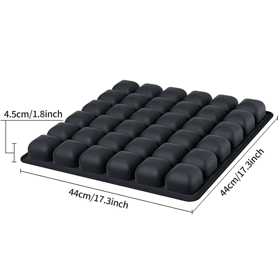 VKTECH Ergonomisches 3D-Luftkissen in Schwarz, verstellbares aufblasbares Sitzkissen und Rückenstützkissen zur Druckentlastung für Auto, Bürostuhl oder Rollstuhl - Bild 6