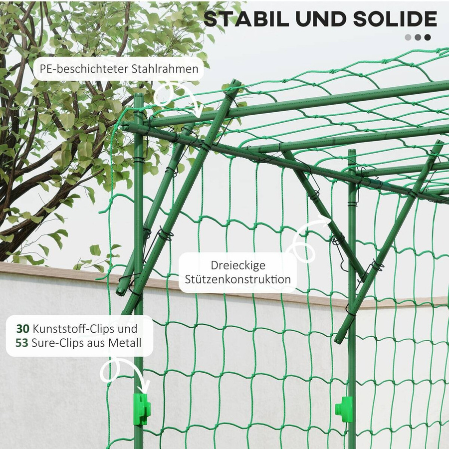 Outsunny Rankgitter grün als Kletterhilfe für den Garten B/H/T: 223 x 223 x 223 cm - Bild 3