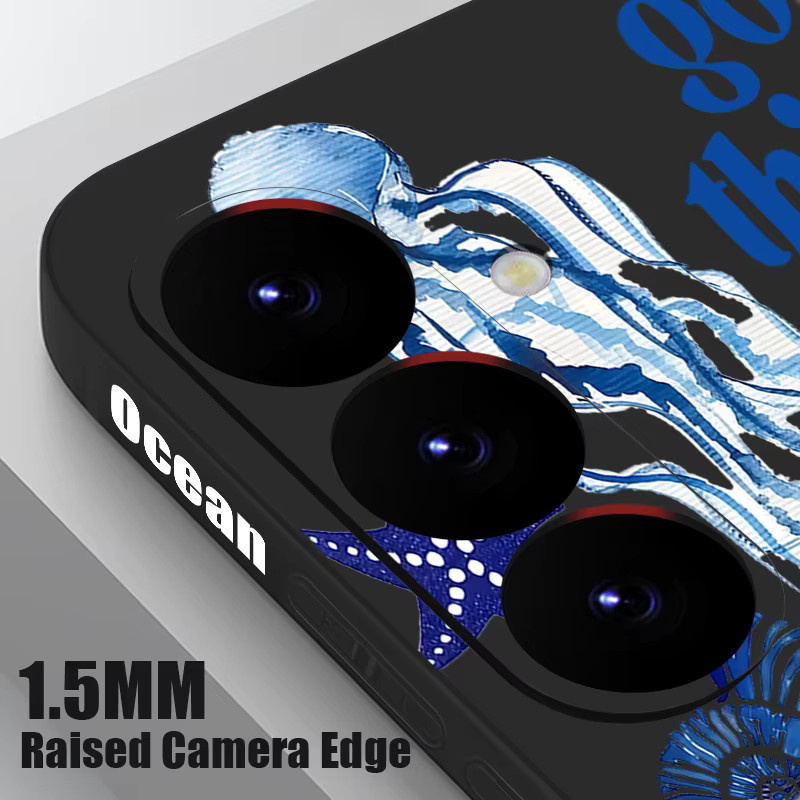 MOESOE Handyhülle mit Meer-Landschaft und Wellen-Druck für Samsung Galaxy S25 FE S24 S23 S22 Ultra S23 Plus A56 A17 A16 A36 A55 A54 A15 5G in Lila - Bild 4