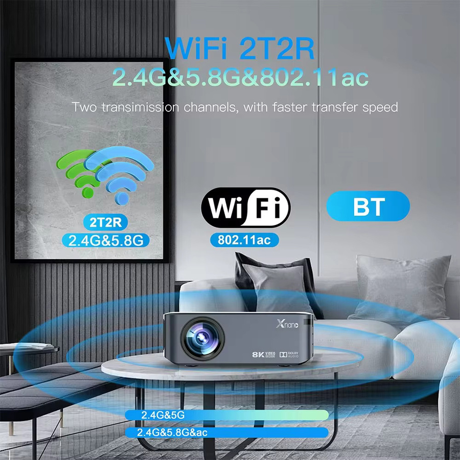 Transpeed X1 Heim-Projektor mit 4K UHD, 300 ANSI, HDR10+, WLAN und Bluetooth - Bild 3