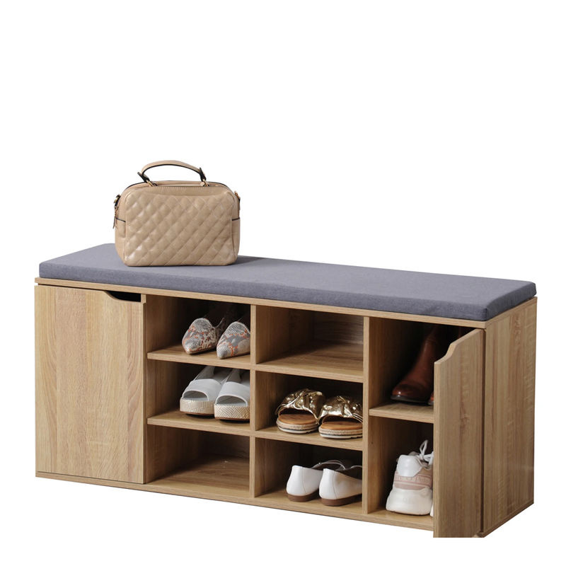Kesper Schuhschrank mit Sitzkissen aus Spanplatte in Eiche, B/H/T: 103 x 48 x 30,5 cm - Bild 3