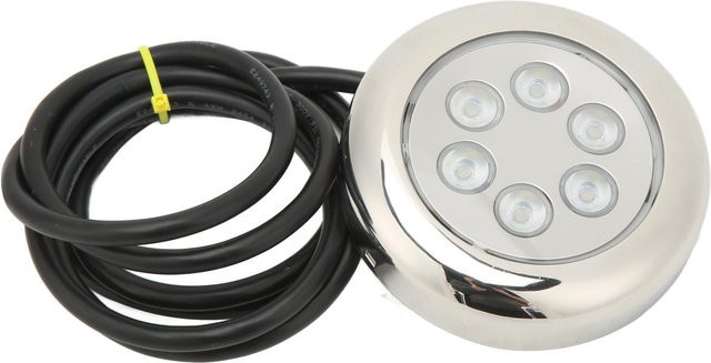 TOMTOP JMS RGBW LED Unterwasserlicht für Yacht und Boot, 10W, 3,5 Zoll, Silber, IP68 wasserdicht, Oberflächenmontage - Bild 1