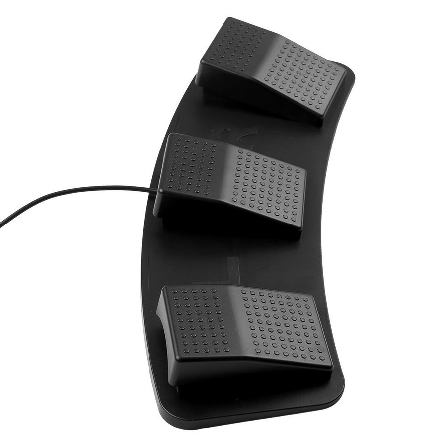 TOMTOP JMS USB-Dreifach-Fußschalter FS23-PM mechanischer Fußpedalschalter in Schwarz - Bild 4