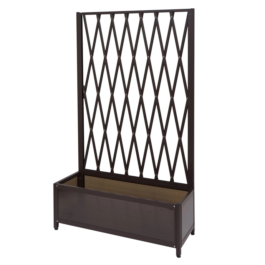 MCW Rankgitter G21 Scherengitter als Rankhilfe für Blumenkasten und Pflanzkübel, braun, H x B x T: 152 x 90 x 35 cm - Bild 3