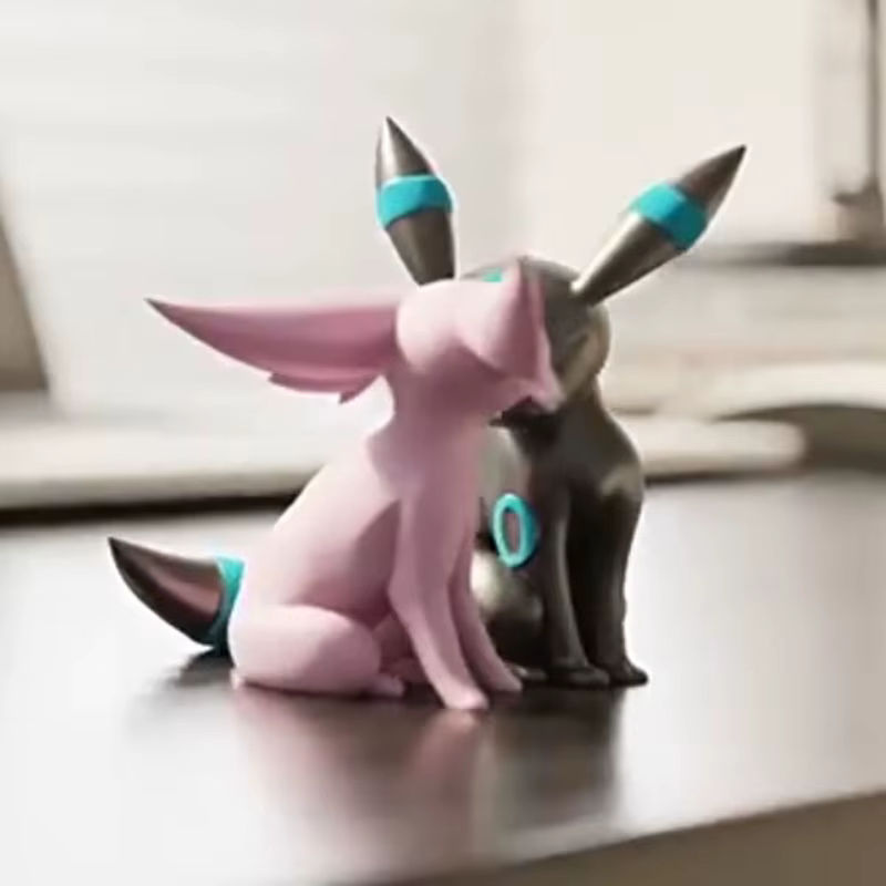 Pokemon Actionfiguren Espeon und Umbreon aus Kunststoff, mehrfarbig - Bild 2