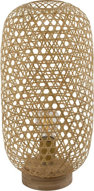 Globo Tischlampe Mirena aus Bambus in Beige mit E27 LED-Fassung - Bild 1