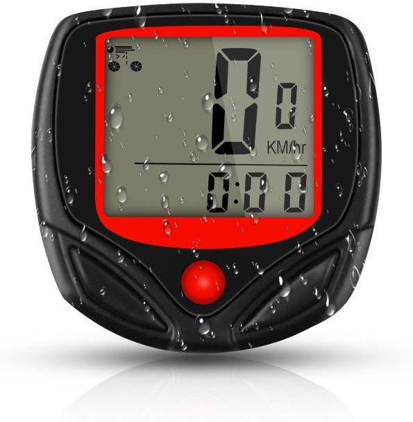 Binchi Outdoor Equipment Fahrradcomputer BN 518 Multifunktions-Tachometer und Kilometerzähler für MTB in Schwarz Rot Grau - Bild 1