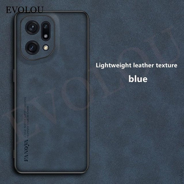Stoßfeste Silikon Hülle aus Lammleder für Oppo Find X5 Pro, X3 Lite, X3 Neo und X7 Ultra in Blau - Bild 1