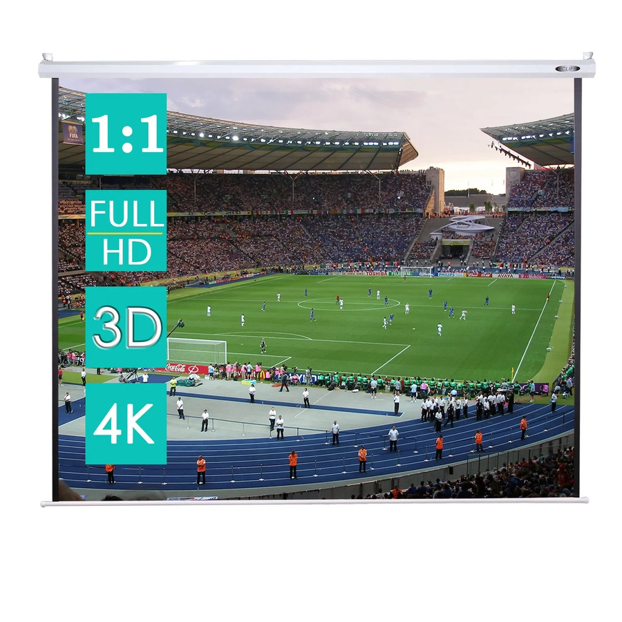 CCLIFE Beamer Leinwand 85 Zoll Projektionsleinwand in Weiß inklusive Montagematerial für Heimkino und mobile Nutzung - Bild 2