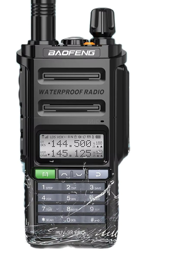 Baofeng UV-9R PRO Air Band Walkie Talkie IP68 Wasserdicht in Schwarz - Bild 7