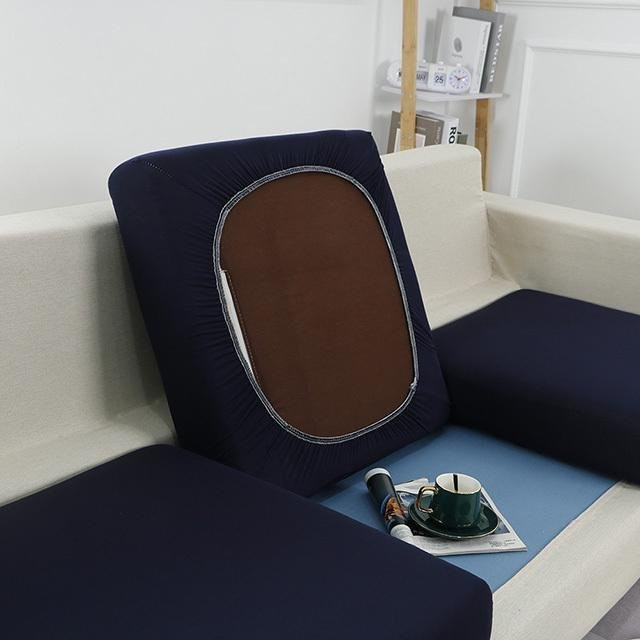 Staubdichter Stretch Sofakissenbezug von airldianer in Blau, rechteckiger Couch-Schonbezug aus Polyester für Wohnzimmer und Haushalt - Bild 1