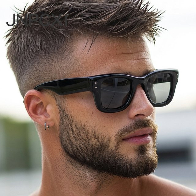 JNPCXI Sonnenbrille, quadratisch, Vollrand, Schwarz, Unisex, Kunststoff - Bild 1