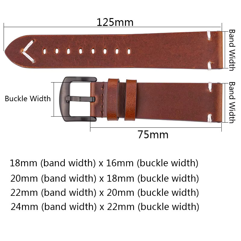 DUTRIEUX Uhrenarmband Leder, Vintage, Unisex - Bild 2