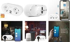 LogiLink Smart Home Wi-Fi Plug SH0102 mit 2 Steckdosen und 2 USB-Anschlüssen in Weiß - Bild 1