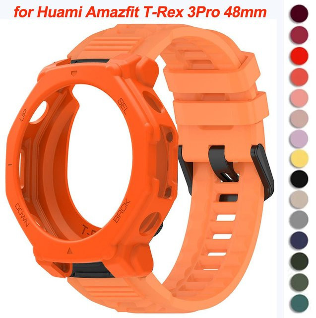 Huami Uhrenarmband Silikon, Schwarz, Amazfit T-Rex 3Pro 48 mm, Unisex - Bild 1