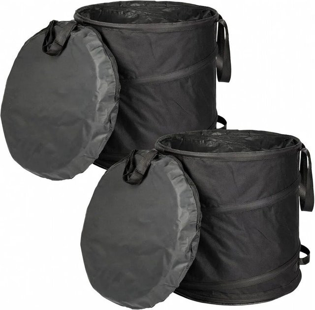 TTL GARDEN Pop Up Laubsack Superior Schwarz 2er Set 85 l - Bild 1