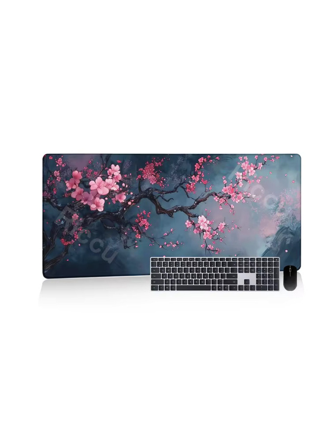 Riccu Mauspad Kirschblüten Landschaft Multicolour Rutschfeste Schreibtischmatte für Home Office und Gaming - Bild 6
