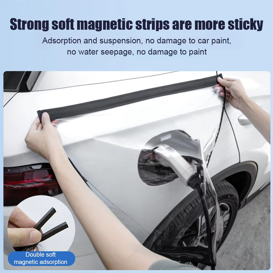 Magnetische Abdeckung für elektrische Fahrzeug-Ladestecker zum Schutz vor Staub und Regen, transparent - Bild 4