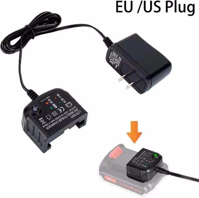 Black+Decker Lithium-Ionen-Batterieladegerät für 10,8 V, 14,4 V, 18 V und 20 V Serien sowie LBXR20 Bohrmaschinen und Akkuschrauber - Bild 1