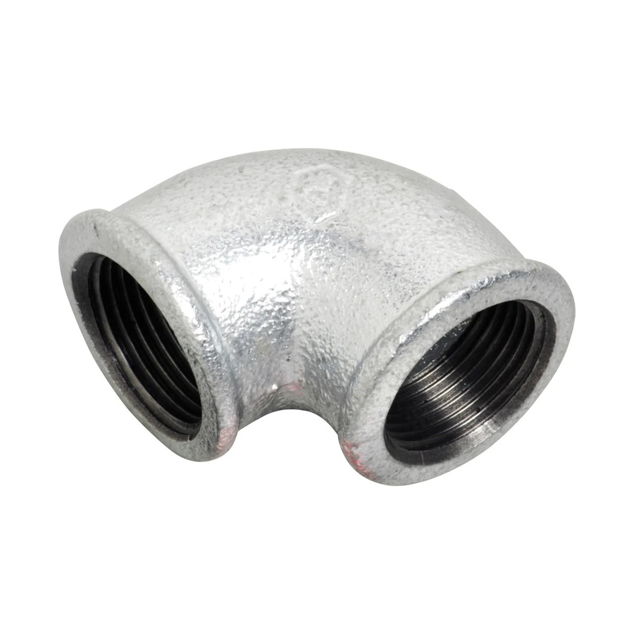LUX-TOOLS Winkel 90 Grad mit beidseitigem Innengewinde 30,3 mm (Rp 1), verzinkt, silber - Bild 2