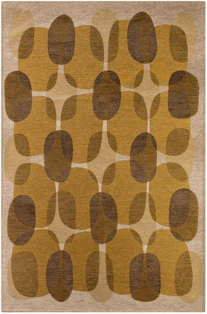 Lola&Moi Teppich Mountain Trail in Gold, Beige und Braun, Breite: 80 cm, Länge: 150 cm - Bild 1