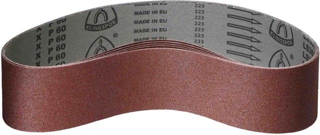 Klingspor Schleifband Korund Korn 80 für Holz und Metall, 5 Stück, B: 150 mm x L: 1220 mm - Bild 1