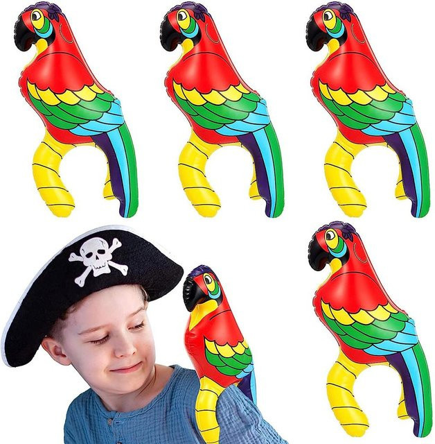 Skyfree Piraten-Papageien-Schulter-Requisiten, 4-teiliges Set, bunt - Bild 1