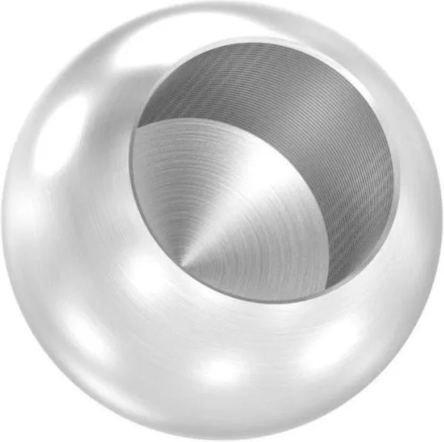 FeNau Kugel aus V4A Edelstahl in Silber, Durchmesser: 20 mm, mit Sackloch 12,2 mm - Bild 1