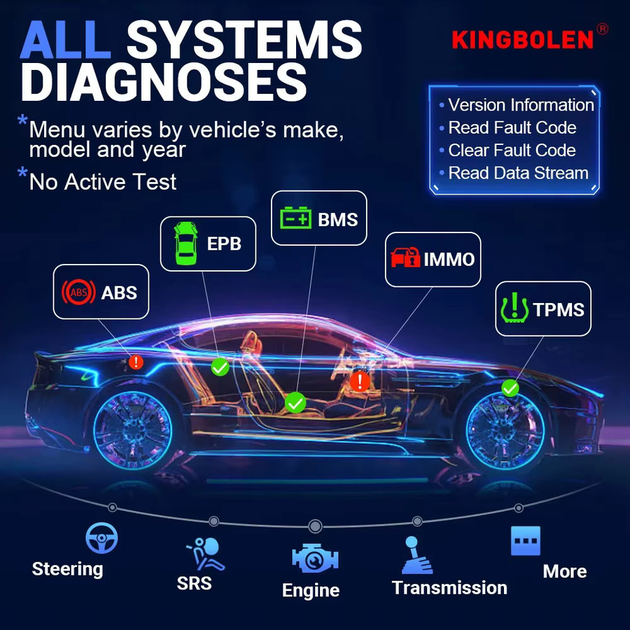 KINGBOLEN K7 ALLES System OBD-Scanner CRP919E BT mit Bluetooth für Deutsche Autodiagnose und ECU-Codierung in Schwarz - Bild 2