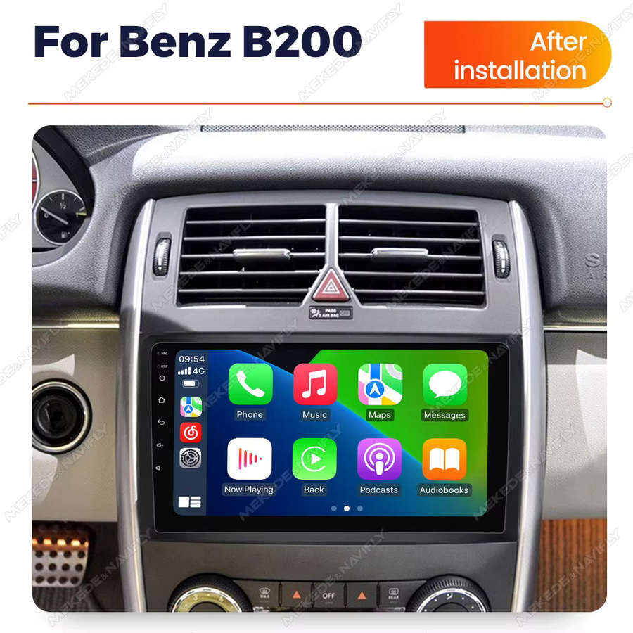 STRONGNAVI Kabelloses 9-Zoll Autoradio mit CarPlay und Android Auto für Mercedes-Benz B-Klasse, Vito, Viano und Sprinter in Schwarz - Bild 2