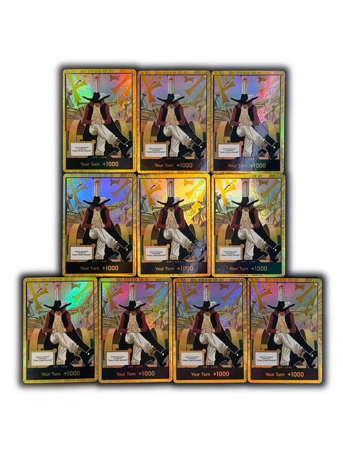 Bandai One Piece TCG Englische DON-Karte Golden Dracule Mihawk, 10-teiliges Set - Bild 7
