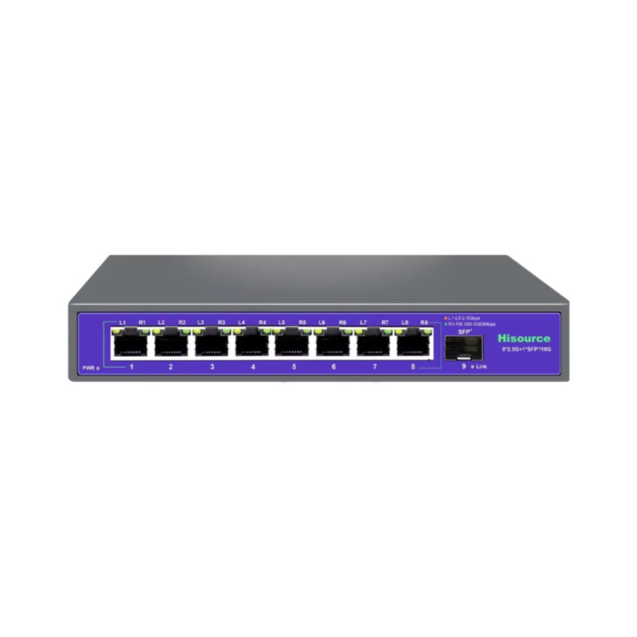 Hisource 8-Port 2,5G Ethernet-Switch mit 1 x 10G SFP-Port, Black, ohne PoE - Bild 6