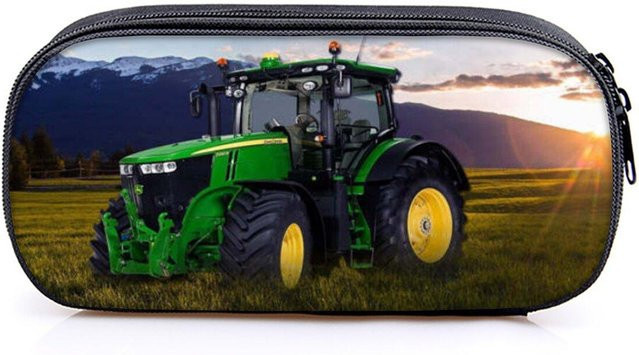 Mehrschichtiges Federmäppchen von Fancy Style Studio mit 2D Cartoon Bauernhof Traktor Muster aus Kunstleder in Multicolour - Bild 1