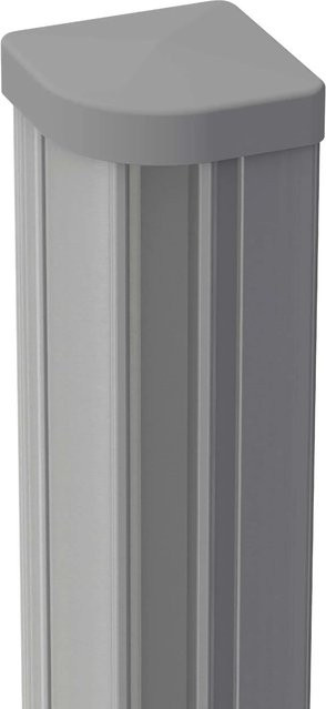 GroJa Eckpfosten zum Aufdübeln DB701, variabler Pfosten für Stecksysteme, B/T/H: 7 x 7 x 190 cm - Bild 1