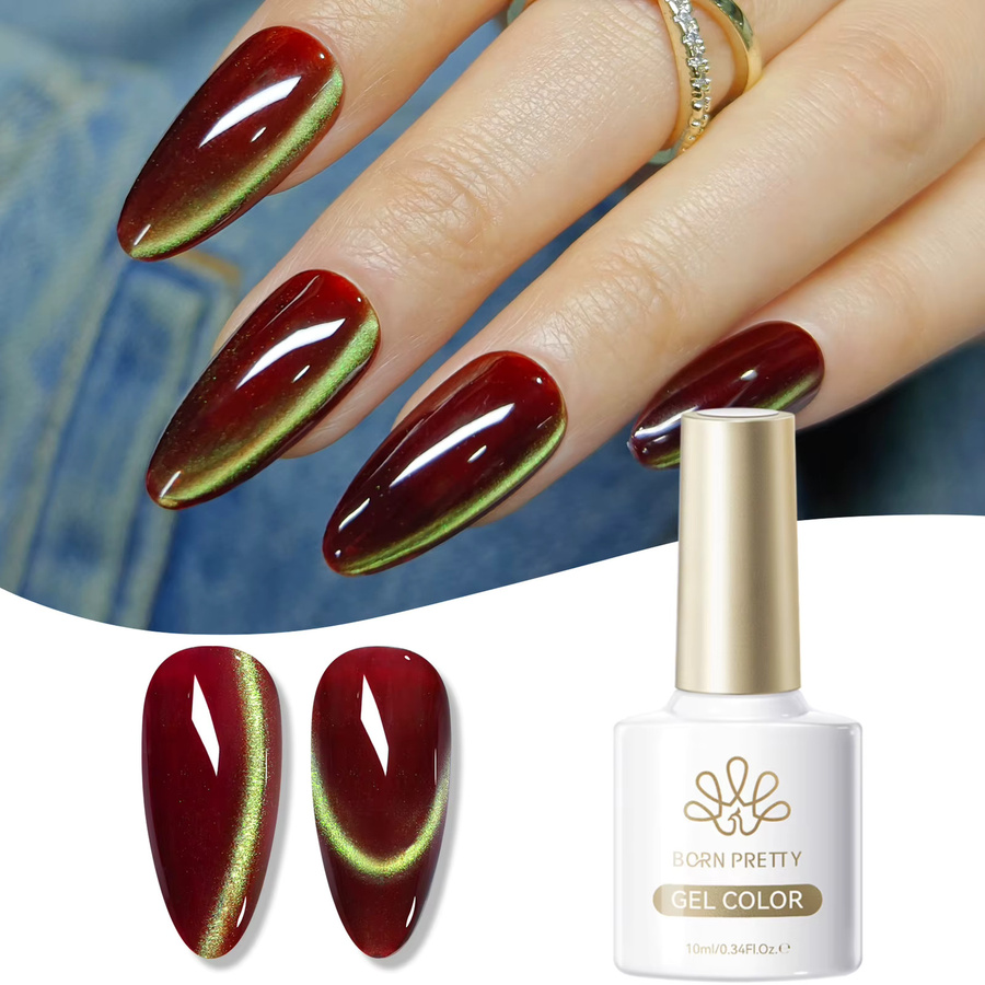 BORN PRETTY Scarlet Jade Magnetischer Gelnagellack, 10 ml, Glänzend - Bild 3