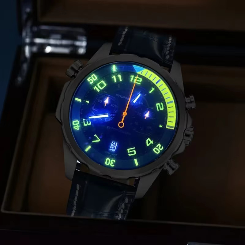 PAGANI DESIGN Chronograph, Quarz, Leder, Saphirglas, Herren - Bild 3