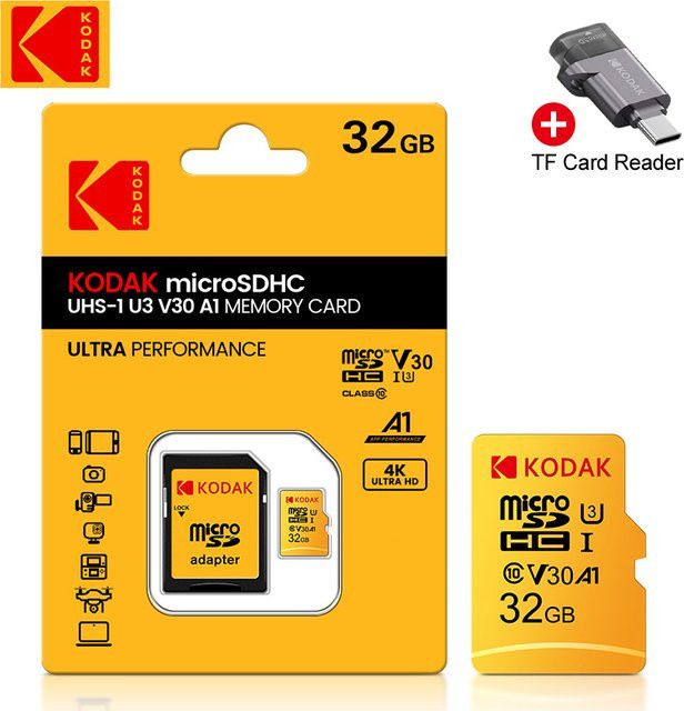 Kodak Micro SD Karte V30 U3 4K Hochgeschwindigkeits-TF-Karte für Dashcam und Autokamera - Bild 1
