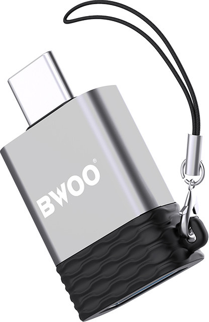 BWOO OTG-Adapter USB-A auf USB-C BZ-35, Grau - Bild 1