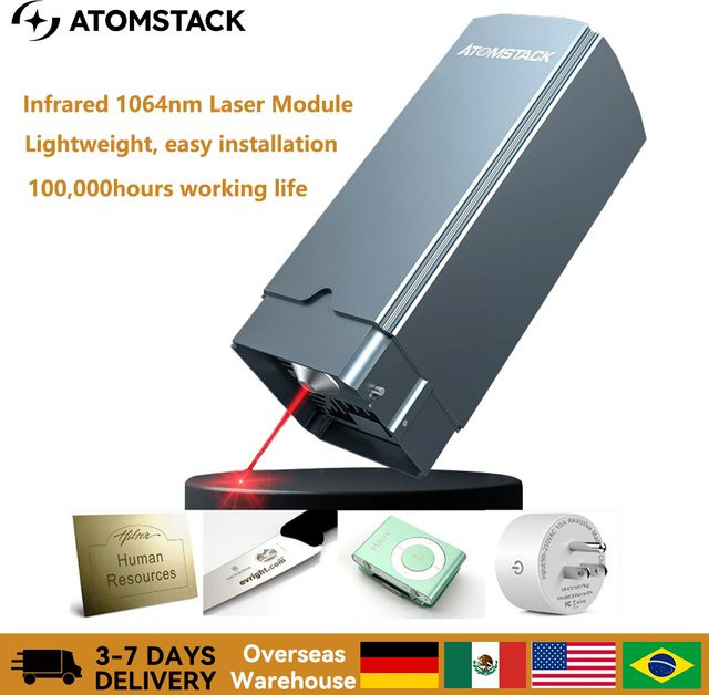 Atomstack R30 V2 Infrarot-Lasermodul 1064 nm für die Gravur von Metall, Kunststoff und Schmuck als Ersatz-Gravurkopf - Bild 1