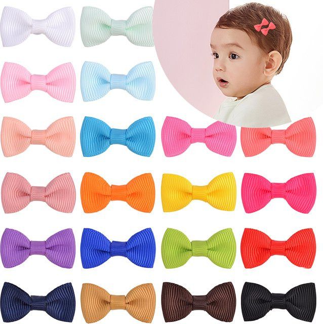Baby Bows Mini Bowknot Haar Clips, 20 Stück, Bunt, Mädchen - Bild 1